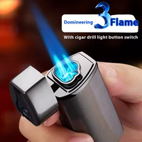 Briquet Cristal ELF TPD Puffs, Briquet Cigarette Électronique Métallique USB, Idéal pour Cadeaux de Boutique Spécialisée