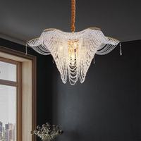 Lustre en cristal de luxe américain, style français, cadre en métal doré, pour salon, salle à manger, villa