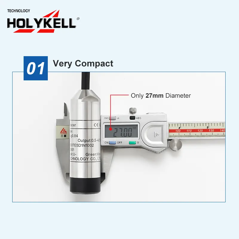 Sensor de presión de medición de nivel de líquido hidrostático de acero inoxidable, tanque y transmisor de temperatura para lácteos