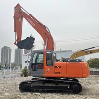 Excavatrice hydraulique d'occasion Hitachi ZX200-6 19400KG avec composants d'origine et certification CE