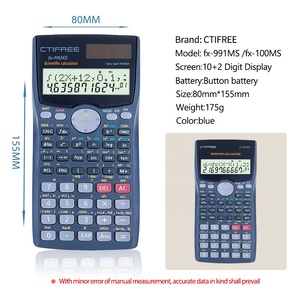 <span class=keywords><strong>เครื่อง</strong></span>คิดเลขวิทยาศาสตร์ CTIFREE รุ่น FX-100MS/FX-991MS ตัวเครื่องพลาสติก ใช้แบตเตอรี่ปุ่ม  ฟังก์ชั่นปฏิทิน คุณภาพสูง - Product Image 2