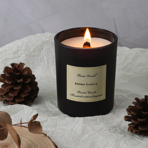 Vela Aromática de Cera de Soja Hecha a Mano en Vaso de Vidrio Premium, Diseño de Rosas, <span class=keywords><strong>Pilar</strong></span>, Vainilla, Aceite Natural, Sin Humo, en Caja de Regalo, Decoración para Fiestas - Product Image 4