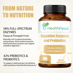 Cápsulas de Enzimas Digestivas y Probióticos HealthFood, 90 Unidades, Suplemento Dietético de Alta Potencia para Apoyar la Digestión y el Confort - Product Image 5