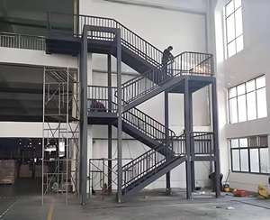 Schuine Lift Frame Stalen Structuur Ladder Fabrikant Directe Verkoop Spiraal Frame Trappen - Product Image 2