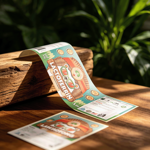 Étiquettes personnalisées en gros, multi-couches, imprimées en huit couleurs, avec code-barres et code QR, pour boîtes en carton et emballages cadeaux - Product Image 2