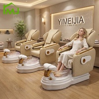 Fauteuil de pédicure électrique avec spa pour les pieds, massage et pompe de vidange pour salon de manucure