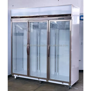 Vitrine réfrigérée commerciale pour supermarché, 3 portes, avec roulettes, capacité 1800L, refroidissement par ventilateur - Product Image 5