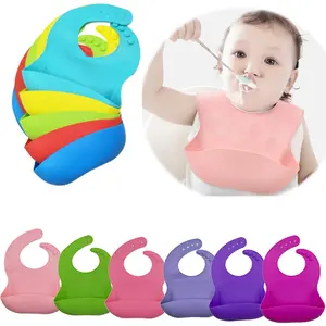 Wholesale Custom Baby Products Silicone Animal Bib with Any Brand Logo Design Non-Fading Babies Silicone Baby Bibs