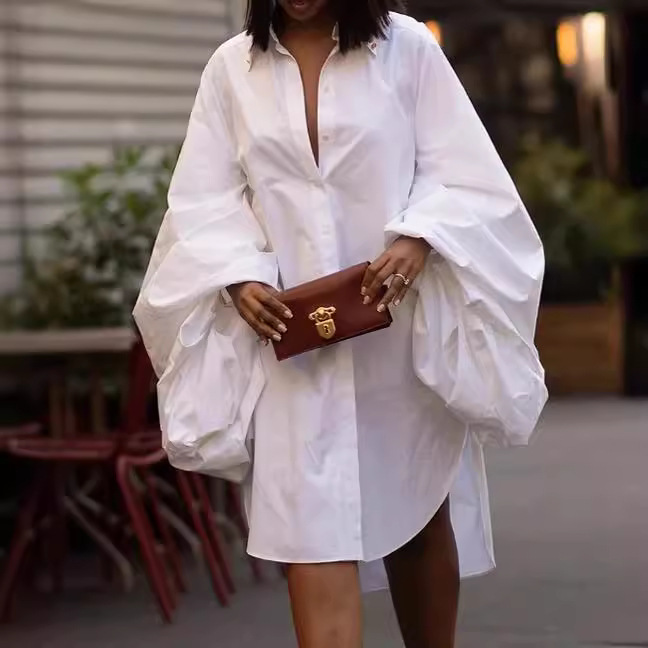 Buy Tight Skirt Loose Shirt Dress Elegant V-Neck Design | Alibaba.com