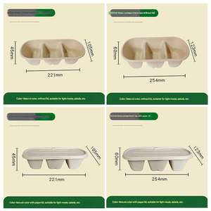 กล่องอาหารแบบใช้แล้วทิ้ง 2 ช่อง ขนาด 600 มล. 1000 มล. เป็นมิตรกับสิ่งแวดล้อม ผลิตจากชานอ้อย สำหรับใส่อาหารกลับบ้าน - Product Image 5