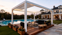 Pergola rétractable en aluminium de haute qualité, facile à assembler, pour jardin, terrasse extérieure, auvent rétractable, protection solaire