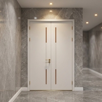 Porte intérieure double à ouverture latérale en bois, style ferme, pré-montée, insonorisée, pour hôtels, hôpitaux, villas