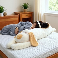 Boneka Hewan Plush Lembut Baru, Bantal & Alas Tidur Anjing Panjang, Boneka Hewan Plush Kawaii