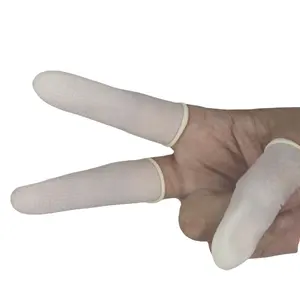 Wear-resistant protective work finger cots disposable latex dot bead finger cots