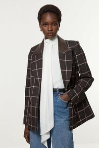 Giacche da <span class=keywords><strong>Donna</strong></span> Personalizzate, MOQ 50 Pezzi, Alta Qualità, Risvolto Dentellato, Maniche Lunghe, in <span class=keywords><strong>Pelle</strong></span> PU, Design a Quadri, Nuovo Modello - Product Image 2