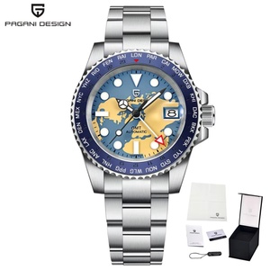 PAGANI DESIGN PD-1758 GMT NH34 Map Dial Luxury Men <b>Watch</b> Fashion Automatic Mechanical <b>Watch</b> for Men Sapphire Automatic <b>Watches</b> - Product Image 2