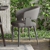 Chaise de salle à manger en cuir moderne et confortable design simple pour bureau à domicile hôtel et restaurant loisirs meubles de maître