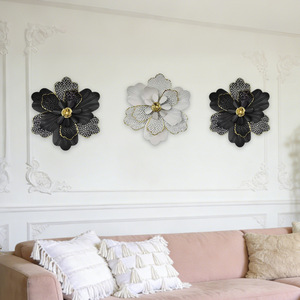 Decoración de Pared de Metal con Flores Tridimensionales de Estilo Bohemio para el Hogar, Arte de Pared para Sala de Estar - Product Image 4