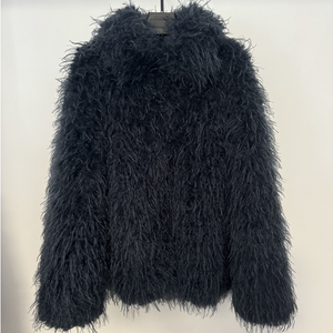 Manteau en polyester pour femme, élégant, chaud, d'hiver, tendance, décontracté, coupe-vent, en fausse fourrure moelleuse - Product Image 6