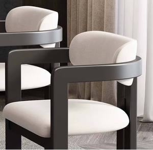 Sedia da Pranzo Moderna in <span class=keywords><strong>Legno</strong></span> Massello, Design Minimalista, <span class=keywords><strong>Sedie</strong></span> in Tessuto Vellutato per Soggiorno, <span class=keywords><strong>Cucina</strong></span> e Ristorante - Product Image 2