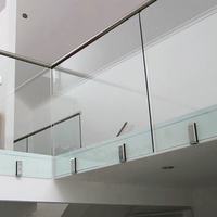 Rampe d'escalier en acier inoxydable duplex 2205 réglable avec embout en verre premium DETECH pour montage sur balcon de villa