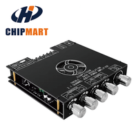 2.1 Kanal Ses Güç Amplifikatörü Kartı 220W*2+350W Subwoofer Tiz Bas Ayarı Dijital Amplifikatör Modülü