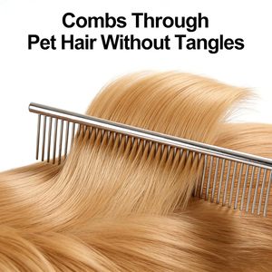 Peigne de toilettage pour animaux de compagnie, style mode, haute qualité, finition peinture auto, 16,5 cm - Product Image 5