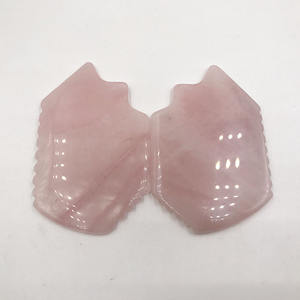 Natural Quartzo Rosa Guasha Board Massageador Facial com Função Musical Plug-In Rosa Face Raspagem Ferramenta - Product Image 2