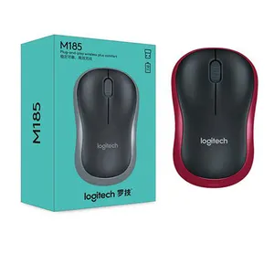 Logitech m185 mouse sem fio original portátil, conveniente mini mouse de computador para pc escritório