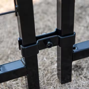 Vente directe d'usine, grand chenil en métal noir, <span class=keywords><strong>couverture</strong></span> supérieure, 6 pieds x 12 pieds x 7 pieds, Australie, galvanisé, modélisation 3D pour les grandes maisons pour animaux de compagnie - Product Image 2