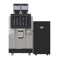 Machine à café professionnelle automatique commerciale, double chaudière en acier inoxydable, pression de 15 bars, avec conduites d'eau chaude et de vapeur