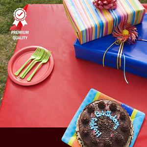 Manteles <span class=keywords><strong>de</strong></span> plástico PEVA hechos a mano moderno <span class=keywords><strong>Individual</strong></span> precortado rectángulo desechable para fiesta fábrica al por mayor 48 paquete 54*108 pulgadas - Product Image 6