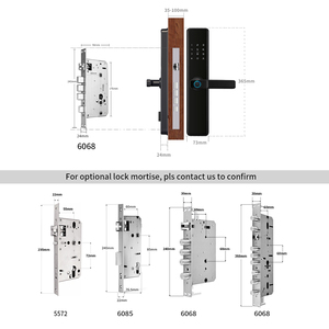 Alexa Cerradura Inteligente TTlock APP Apartment Management Lock Biométrico Huella digital Contraseña 6068 6085 Cerradura inteligente - Product Image 5