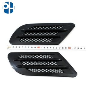 2x <span class=keywords><strong>Auto</strong></span> Laterale <span class=keywords><strong>In</strong></span> Fibra di <span class=keywords><strong>Carbonio</strong></span> Air Vent Copertura Foro di Aspirazione Condotto di Flusso Grill Autoadesivo Della Decorazione - Product Image 1