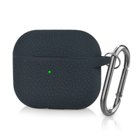 Étui en cuir de silicone motif litchi de luxe pour iPhone et AirPods 3 étui accessoire pour écouteurs sans fil souple