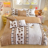 Parure de lit de luxe 4 pièces en microfibre 100 % polyester, motif géométrique, écologique, 200 fils, toutes saisons, pour lit King Size