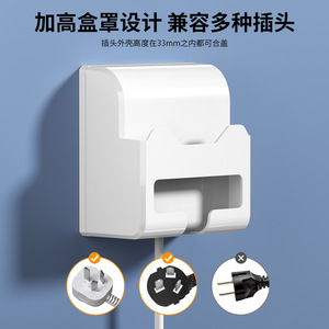 Waterproof Switch And <b>Socket</b> Box Type 86 With Phone Holder For <b>Bathroom</b> And Toilet Gray Minimalist Design Easy Installation - Product Image 2