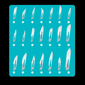 # 10 شفرات جراحية معقمة من الفولاذ المقاوم للصدأ 10R، مشرط من الفولاذ الكربوني للتقشير الجلدي، 100 قطعة للاستخدام الجراحي مرة واحدة - Product Image 6