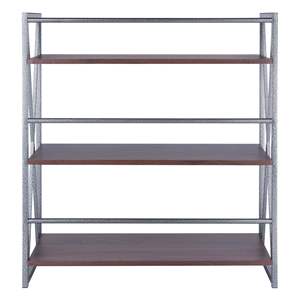 Estantería de 3 niveles DB Isa en grafito y nogal con patrón triangular - Product Image 4