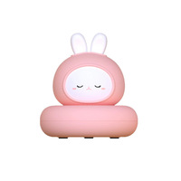 Lampe de chevet à activation vocale, veilleuse mignonne en forme d'animal, alimentée par piles, design moderne et minimaliste, lampe d'allaitement, lampe de soins post-partum
