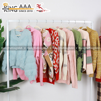 Pull en laine vintage pour femme KungFu KingAAA, pull-over décontracté de luxe, vêtements d'hiver d'occasion, Chine