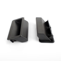 Poignée de porte coulissante encastrée en plastique noir invisible pour porte coulissante moderne de grange