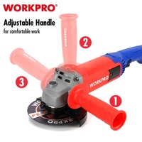 Meuleuse d'angle électrique professionnelle WORKPRO 125 mm, outil électrique filaire, outil de meulage