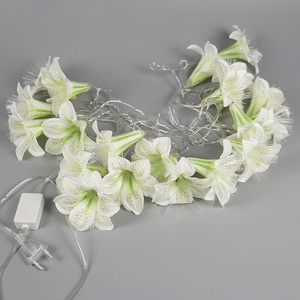 Décoration <span class=keywords><strong>de</strong></span> noël personnalisée, guirlande lumineuse décorative <span class=keywords><strong>de</strong></span> fleurs artificielles à Led - Product Image 4