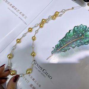 New 11-12mm Natural Purple Pearl <b>Necklace</b> Elegant Gold Barrier <b>Beads</b> for Simple Fashionable Gift Giving - Product Image 3