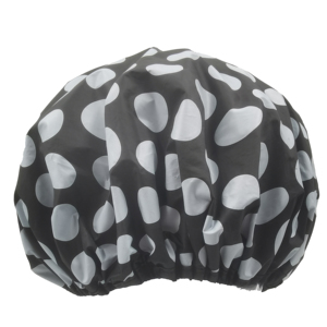 Personnalisé double couche noir <span class=keywords><strong>blanc</strong></span> dot <span class=keywords><strong>de</strong></span> <span class=keywords><strong>bain</strong></span> <span class=keywords><strong>bonnet</strong></span> <span class=keywords><strong>de</strong></span> douche - Product Image 3