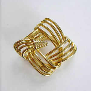 Silk Scarf Ring Clip for Women Fashion Metal Craft Round Circle Knot Buckle for T-Shirt <strong>Custom</strong> Scarf Clip - Product Image 3