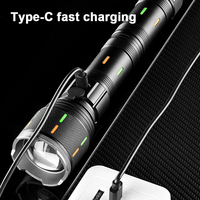 Laser blanc aeternam P70 lumière fluorescente zoomable étanche rechargeable usb led lampe torche tactique lampe de poche