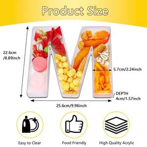 Vassoio Personalizzato in Acrilico a Forma di Lettera o Numero Riutilizzabile e Riempibile per Compleanni e Anniversari - Product Image 3