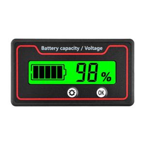 Indicateur de capacité de batterie Li-ion 12V 24V 36V 48V 60V 72V 84V, voltmètre numérique pour voiture et moto, testeur de tension 9-120V GY-6ST - Product Image 1